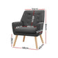 Audene Armchair Linen Fabric - Charcoal