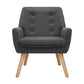 Audene Armchair Linen Fabric - Charcoal