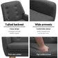 Audene Armchair Linen Fabric - Charcoal