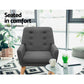 Audene Armchair Linen Fabric - Charcoal
