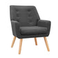 Audene Armchair Linen Fabric - Charcoal