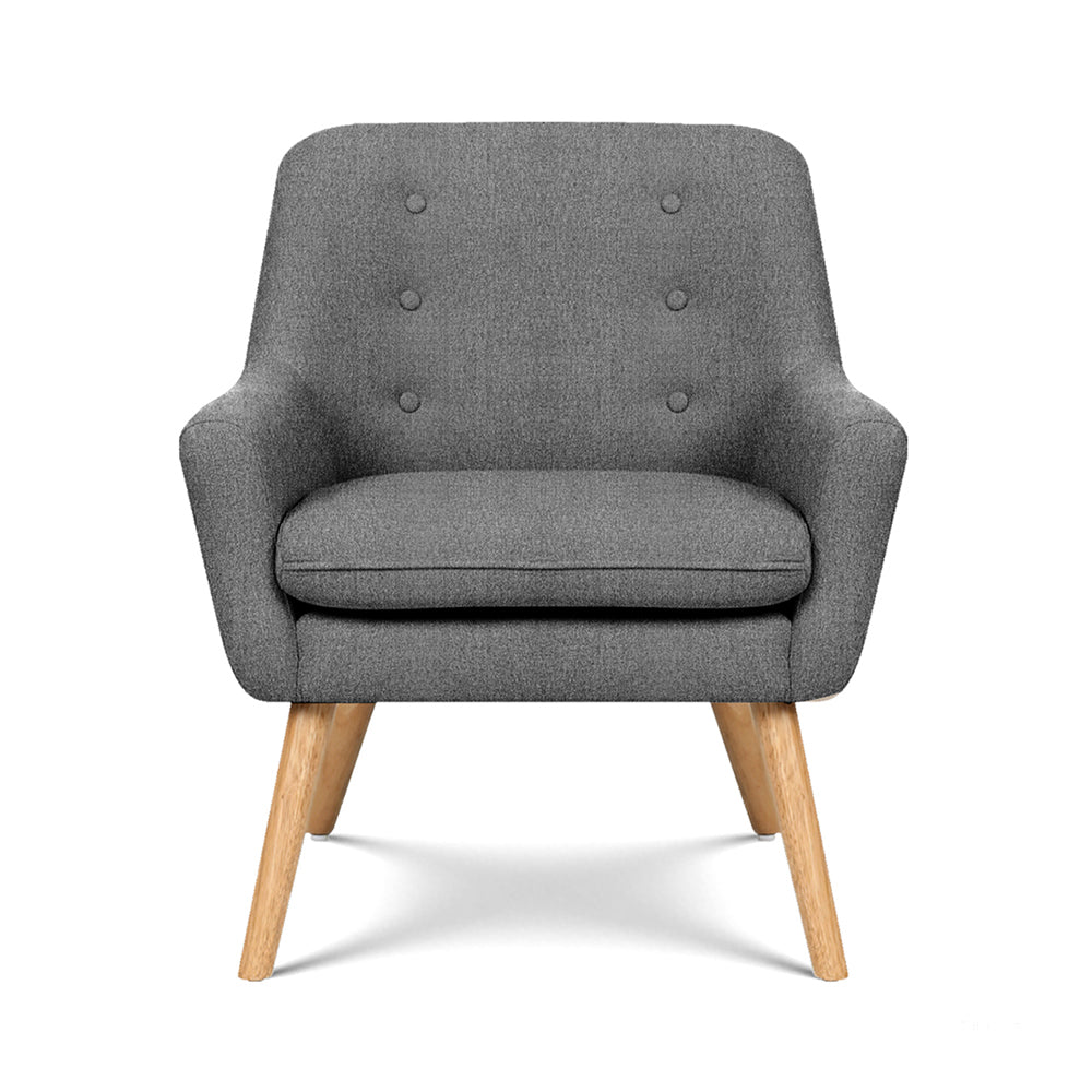 Set of 2 Audene Armchair Lounge Chair Accent Tub Chair - Grey