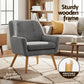 Set of 2 Audene Armchair Lounge Chair Accent Tub Chair - Grey