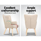Marlyn Accent Fabric Ottoman Lounge Chair - Beige