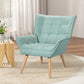 Armchair Lounge Chair Accent Chairs Linen Fabric Cushion Seat - Blue
