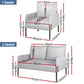 Moxie Armchair 4 Seater Sofa Set Pillow - Grey