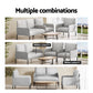 Moxie Armchair 4 Seater Sofa Set Pillow - Grey
