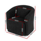 Marilla Round Swivel Armchair Sherpa Fleece - Black