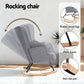 Mieka Rocking Armchair Nursing Chair Linen Fabric - Grey