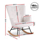 Mieka Rocking Armchair Nursing Chair Boucle Fabric - White