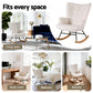 Mieka Rocking Armchair Nursing Chair Boucle Fabric - White