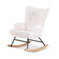 Mieka Rocking Armchair Nursing Chair Boucle Fabric - White