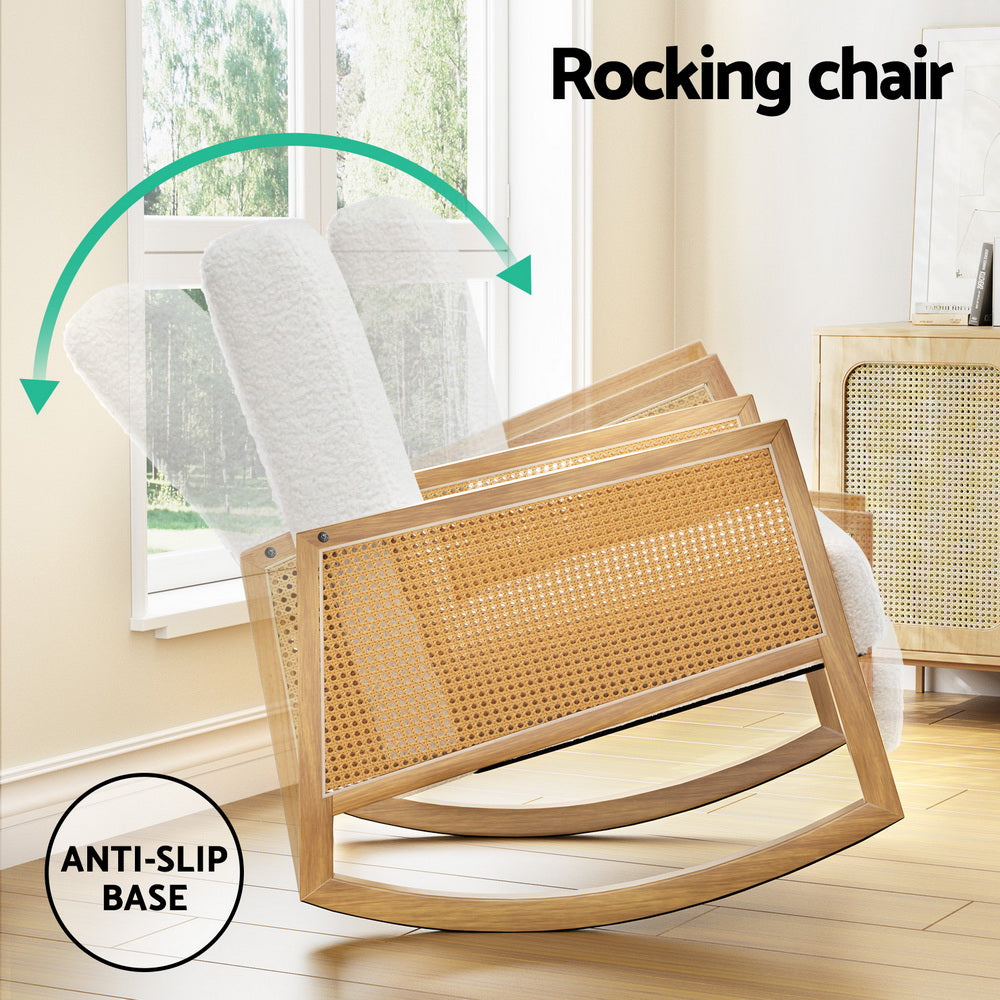 Maureen Armchair Accent Chair Curved Bouclé - White