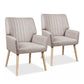 Set of 2 Meertha Armchair Faux Fabric - Beige