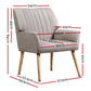 Set of 2 Meertha Armchair Faux Fabric - Beige