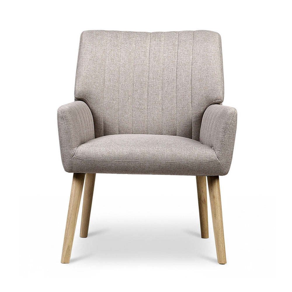 Set of 2 Meertha Armchair Faux Fabric - Beige