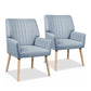 Set of 2 Meertha Armchair Fabric - Blue