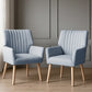 Set of 2 Meertha Armchair Fabric - Blue