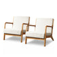 Set of 2 Myla Armchair Faux Fabric - Beige