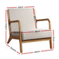 Set of 2 Myla Armchair Faux Fabric - Beige