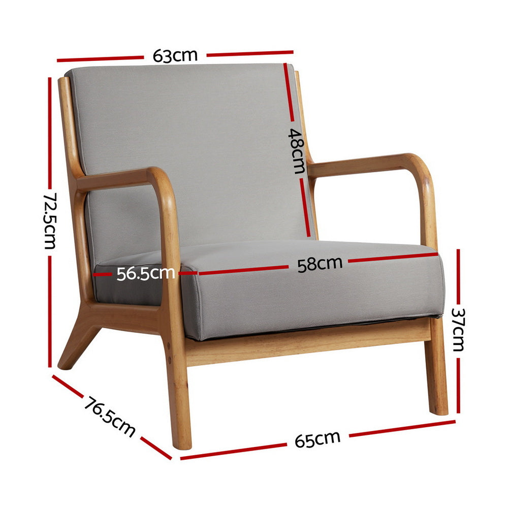 Myla Armchair Fabric Light - Grey