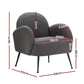 Mariana Accent Sherpa Bouclé Lounge Armchair - Charcoal
