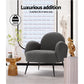 Mariana Accent Sherpa Bouclé Lounge Armchair - Charcoal