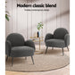 Mariana Accent Sherpa Bouclé Lounge Armchair - Charcoal
