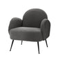 Mariana Accent Sherpa Bouclé Lounge Armchair - Charcoal