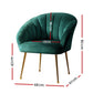 Michelle Accent Velvet Lounge Armchair - Green