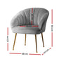 Michelle Accent Velvet Lounge Armchair - Grey