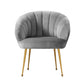 Michelle Accent Velvet Lounge Armchair - Grey