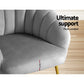 Michelle Accent Velvet Lounge Armchair - Grey