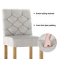Set of 4 Khiva Bar Stools Linen Upholstered Chairs - Beige