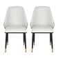 Lottie Set of 2 Dining Chairs Leather Seat - White