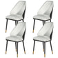 Lottie Set of 4 Dining Chairs Leather Seat - White