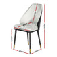 Lottie Set of 4 Dining Chairs Leather Seat - White