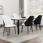 Lottie Set of 4 Dining Chairs Leather Seat - White