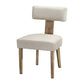 Tamsin Set of 2 Dining Chairs Linen Fabric Wooden - Beige