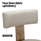 Tamsin Set of 4 Dining Chairs Linen Fabric Wooden - Beige