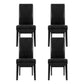 Sienna Set of 4 Dining Chairs Leather Parsons Chair - Black