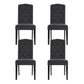 Holly Set of 4 Dining Chairs Linen Parsons Chair - Dark Grey