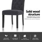 Holly Set of 4 Dining Chairs Linen Parsons Chair - Dark Grey