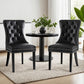 Blythe Set of 2 Dining Chairs Leather - Black