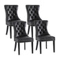Blythe Set of 4 Dining Chairs Leather - Black