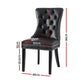 Blythe Set of 4 Dining Chairs Leather - Black