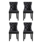 Blythe Set of 4 Dining Chairs Leather - Black