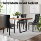 Blythe Set of 4 Dining Chairs Leather - Black