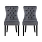 Blythe Set of 2 Dining Chairs Velvet - Grey