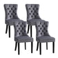 Blythe Set of 4 Dining Chairs Velvet - Grey